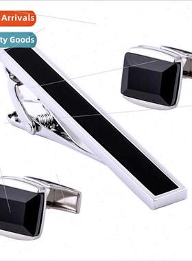 Europe tie clip Elegant buttons men dress wear clip cufflink