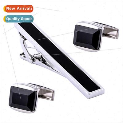 Europe tie clip Elegant buttons men dress wear clip cufflink