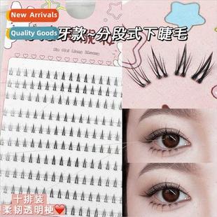Crescent Moon Lower Eyelashes Clear Natural 10 Rows Fairy Lo