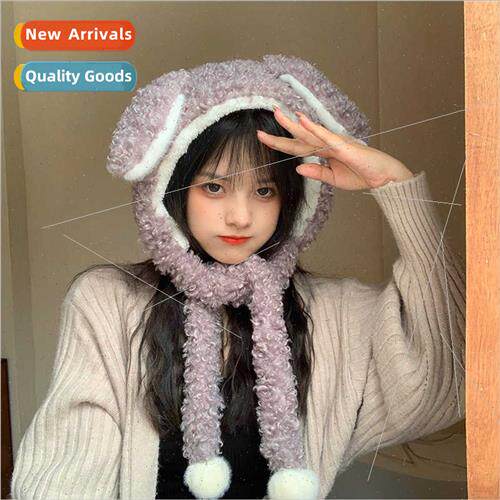 Winter thunderbolt hat Japanese cute bear ears ear protectio
