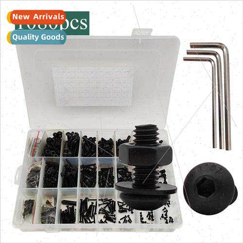 1080pcs box blackened hexagon socket head cap screws mushroo