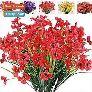 artificial outdoor plastic green spr mulation shrubs flowers