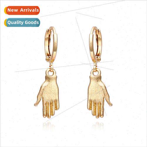 New alloy geometric earrings fashion palm baroque earrings r
