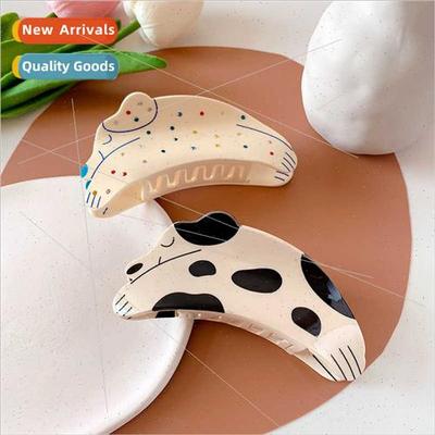 new acetic acid niche hair clips spotted dog fun cute shark