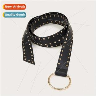 buckle easy knotting Rivet versatile round belt rhinestone
