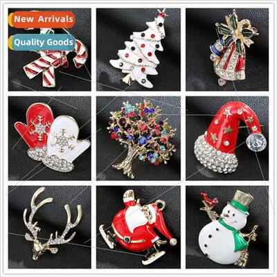 Christmas brooch ornaments men women elk bells old man Chris