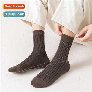 high grade anti mal pill cotton socks pattern Business plaid