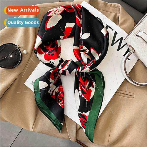 Fashion small square scarf female silk scarf female 2022 new