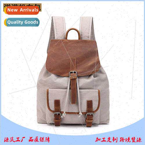 New Canvas Bundle Shoulder Bag Korean Women College Small Ba