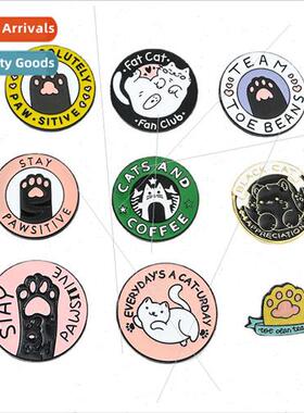 New cute cat series brooch cartoon alloy enamel badge bag cl