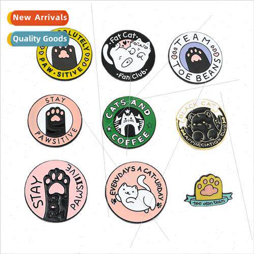 New cute cat series brooch cartoon alloy enamel badge bag cl