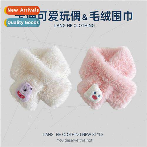 Fur scarf female fall winter Korean  hundred wh cute weird l
