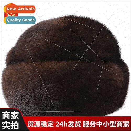 Mink fur hat children winter whole mink fur hat middle-aged