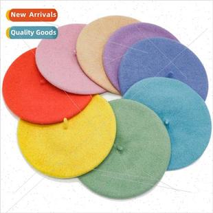 casual new bud warm wild female beret tweed winter Autumn