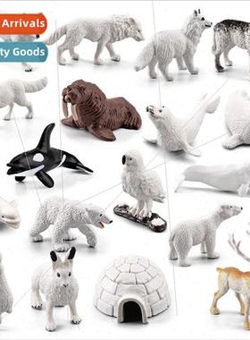 simulation animal model 18pcs set mini Arctic winter animal