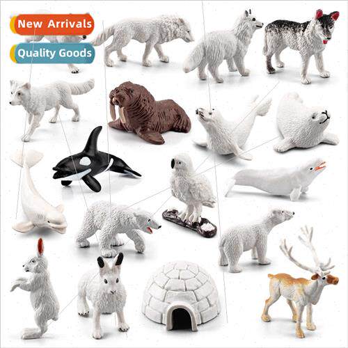 simulation animal model 18pcs set mini Arctic winter animal