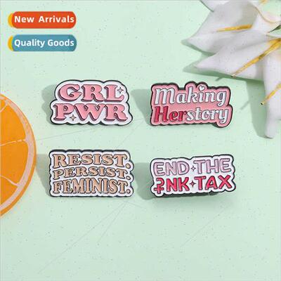 Cute girl series colorful brooches Creative alphabet badge P