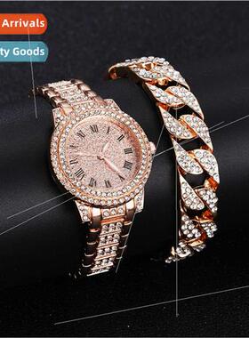Full diamond Roman leral steel bwatch full stars temperament