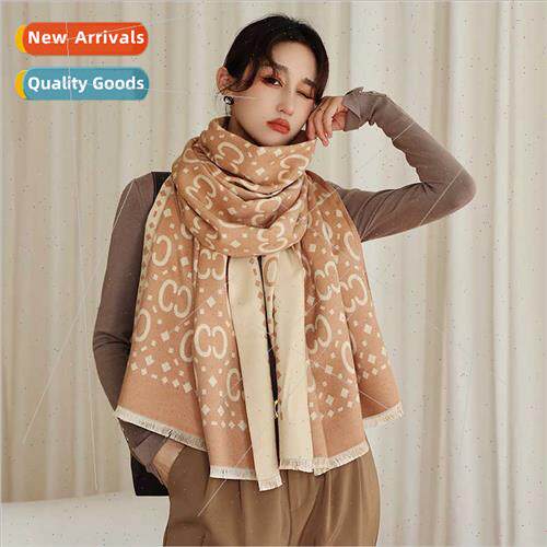 2023 fall winter new letters imation cashmere warm scarf fem