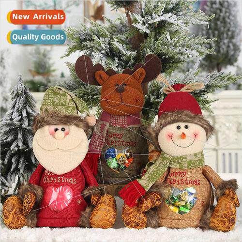 New Christmas supplies imation bark burlap candy bags creati