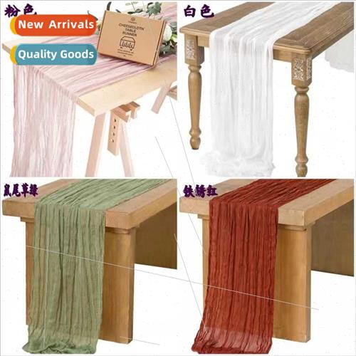 Bali yarn crinkle cloth table flag cotton linen table flag E