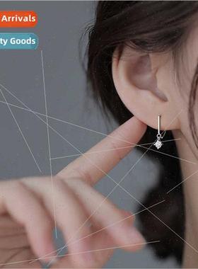 Flash diamond semi-circle earrings niche female fall commute