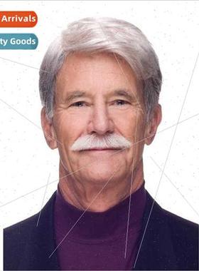 short wig fluffy parted handsome gradient men wig