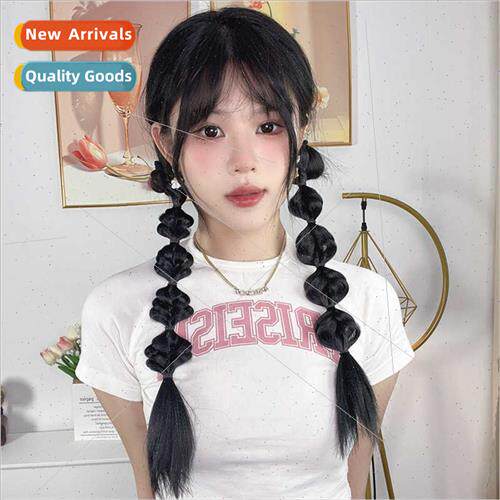 Wig ponytail female chemical fiber braided hair teasing bubb