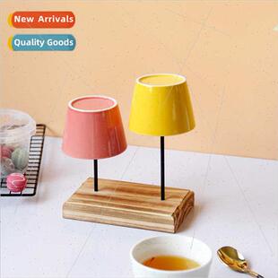 mple ceramic teacup set 2 cups wh wooden base metal sthome o