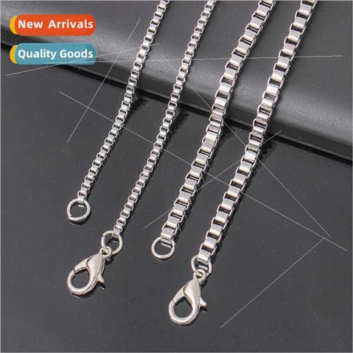 mple fashion men unisex stainless steel box chain necklace h