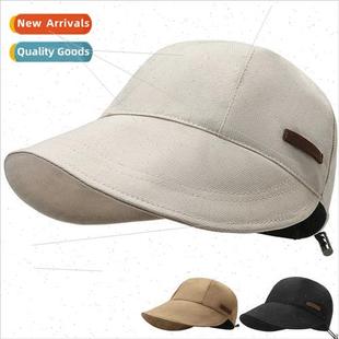 face new hat sun shading outdoor brim short Autumn Spring