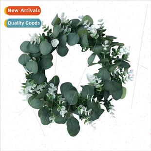 New 40cm simulation greenery round leaves eucalyptus wreath