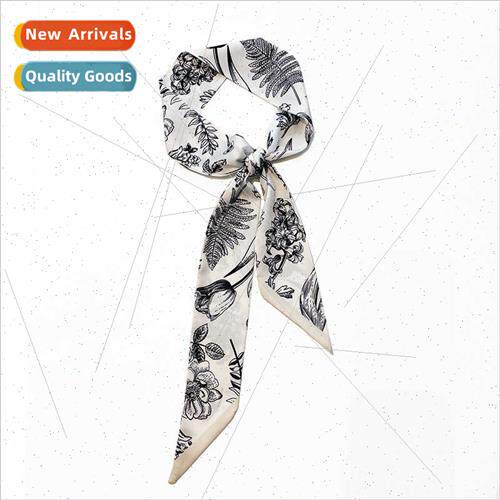 Korean  simple hand-painted flowers lerary double satin smal