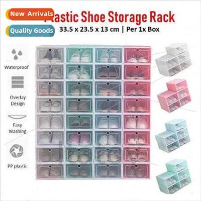 Clear Shoe BoxStackable Foldable Shoes Rack Shoe Storage Box