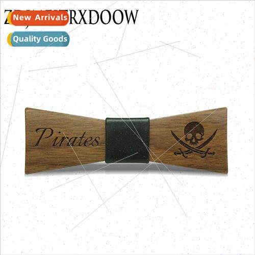 High-grade men women carved wooden bow tie casual mal weddin