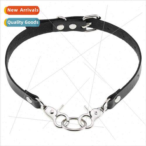 New PU leather chain buckle collar fashion belt buckle neckl