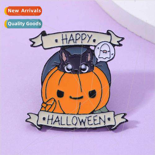 Halloween Brooch Student Cartoon Pumpkin Badge Cowboy Badge