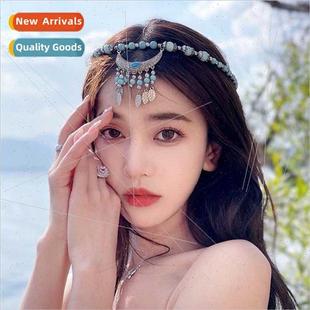 fashion leaves wind long Ethnic handmade Miao jewelry silver
