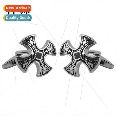 Famous handsome cross Roman vintage cufflinks men French but