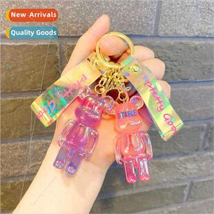 Glow-in-the-dark violent bear jewelry keychain bag gift doll