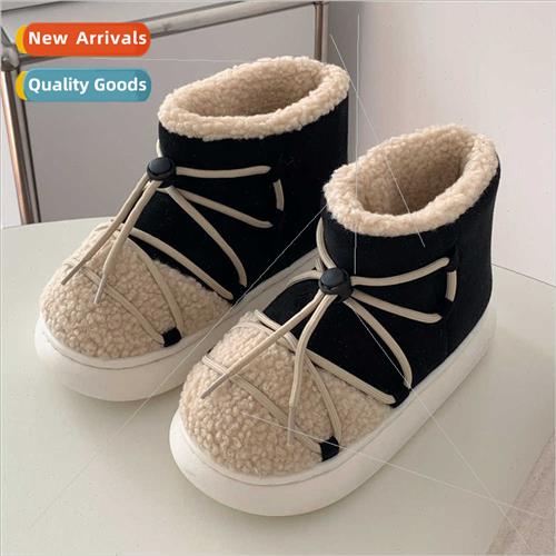 Fashion Outerwear Retro Tied Bread Shoes Short Snow Boots Wo