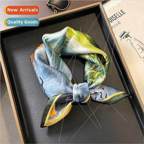 Summer retro silk scarf small square scarf female mulberry s