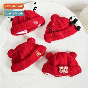 hat scarf warm Winter melon children windprofestive skin red
