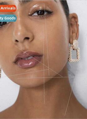 Europe wedding dress accessories earrings simple za geometri