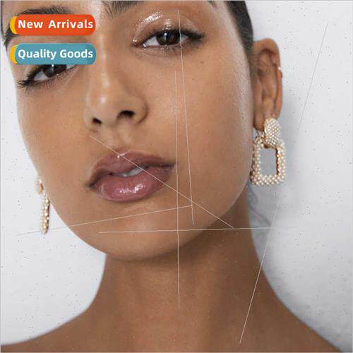 Europe wedding dress accessories earrings simple za geometri