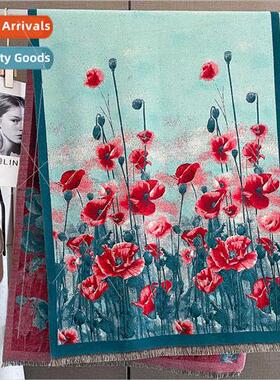 Faux cashmere scarf female winter warm Korean thickened doub