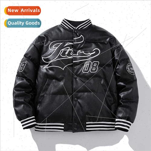Winter men women down cotton clothing leather jacket men ins