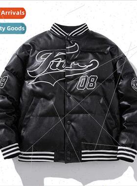 Winter men women down cotton clothing leather jacket men ins