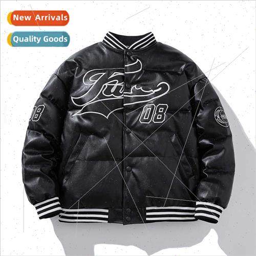 Winter men women down cotton clothing leather jacket men ins