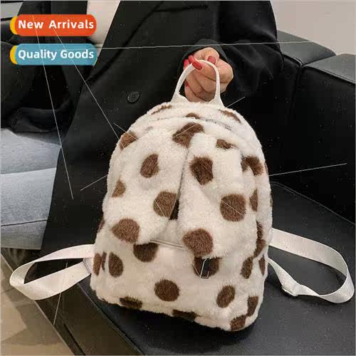 Autumn winter new  shoulder bag fashion polka dot student ba